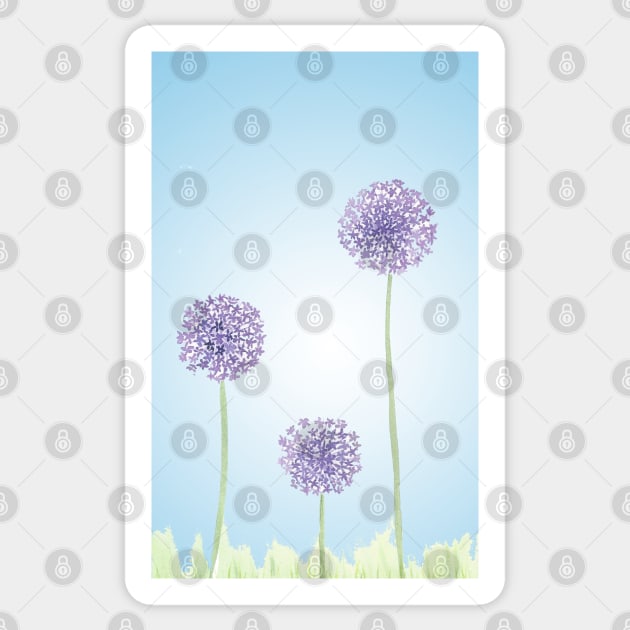 Alliums Sticker by Sharon Rose Art